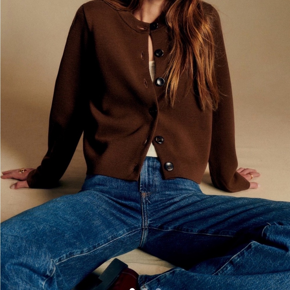 Sezane Brown Jude Cardigan